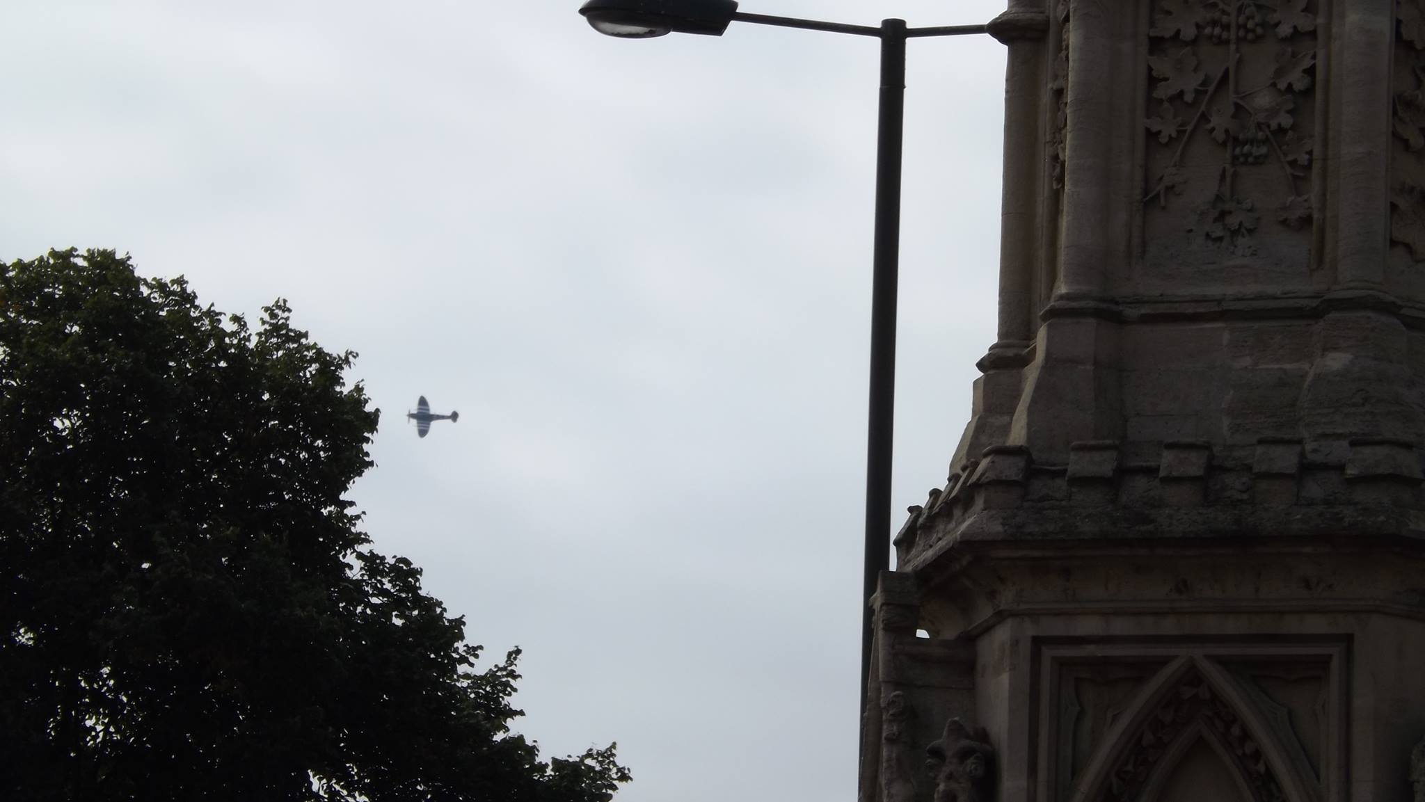 Spitfire over Banbury Cross